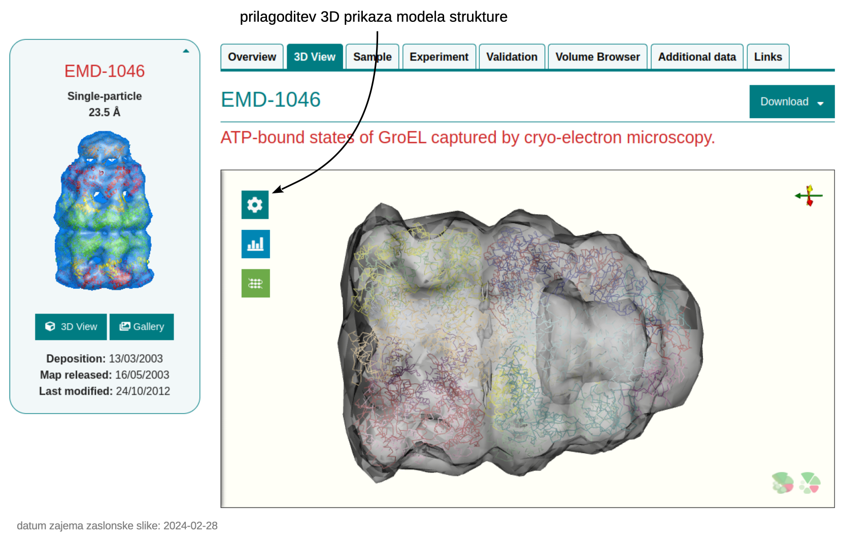 primer zapisa v EMDB 2